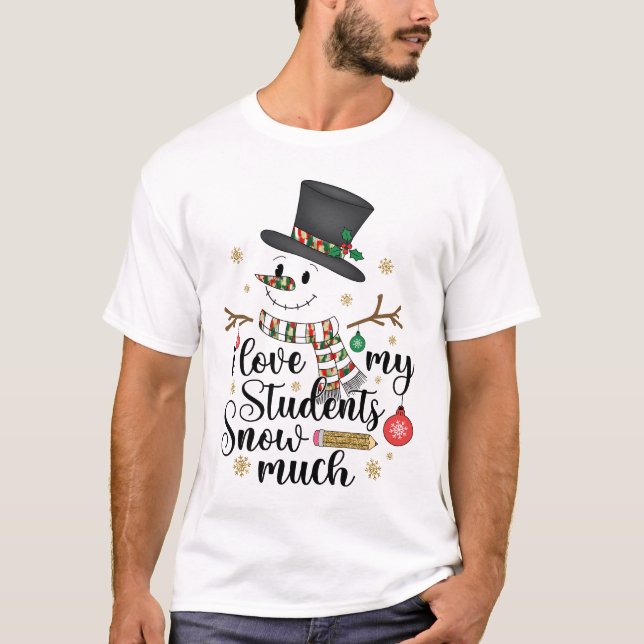 Camiseta Amo mucho la nieve de mi estudiante (Anverso)