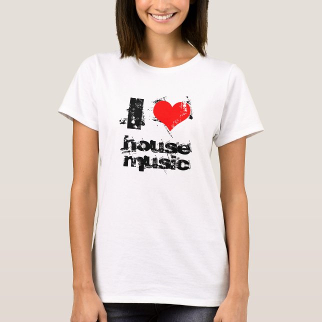 Camiseta Amo música de la casa (Anverso)