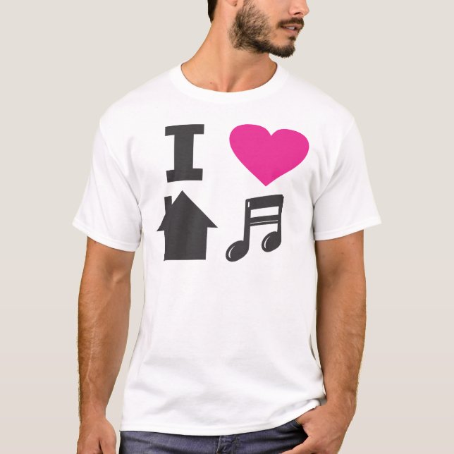 Camiseta Amo música de la casa (Anverso)