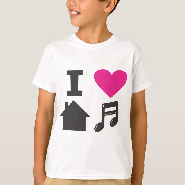 Camiseta Amo música de la casa (Anverso)