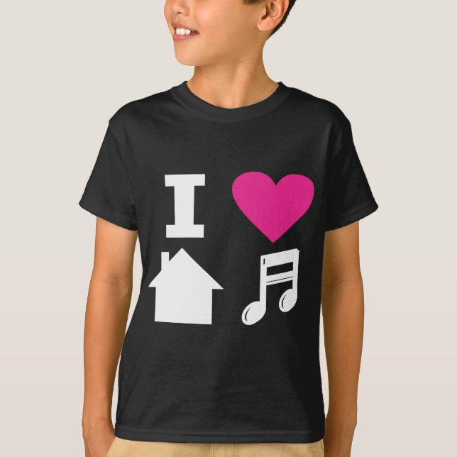Camiseta Amo música de la casa (Anverso)