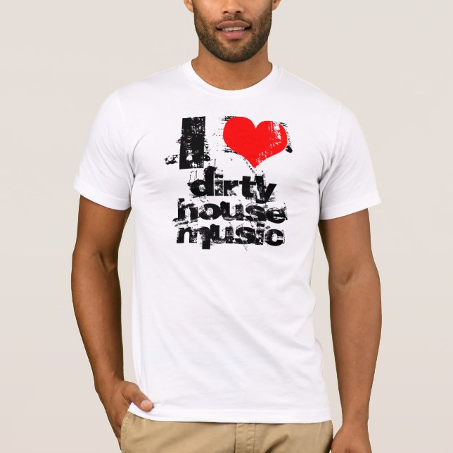 Camiseta Amo música sucia de la casa (Anverso)