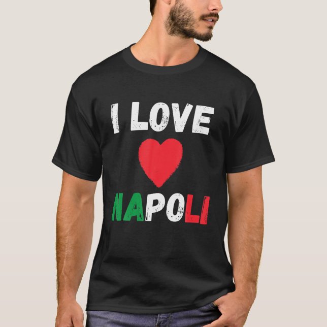 Camiseta Amo Napoli I Heart Italy Napoli Family Travel S (Anverso)