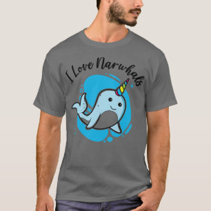 Camiseta Amo Narwhals Unicorn Narwhal