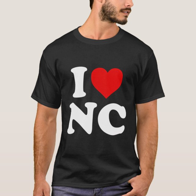 Camiseta Amo Nc Heart North Carolina (Anverso)