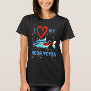 Camiseta Amo Neon Tetras Live Fish Blue Neon Tetra