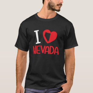 Camiseta Amo Nevada EE.UU. Viaje en Nevadan Car