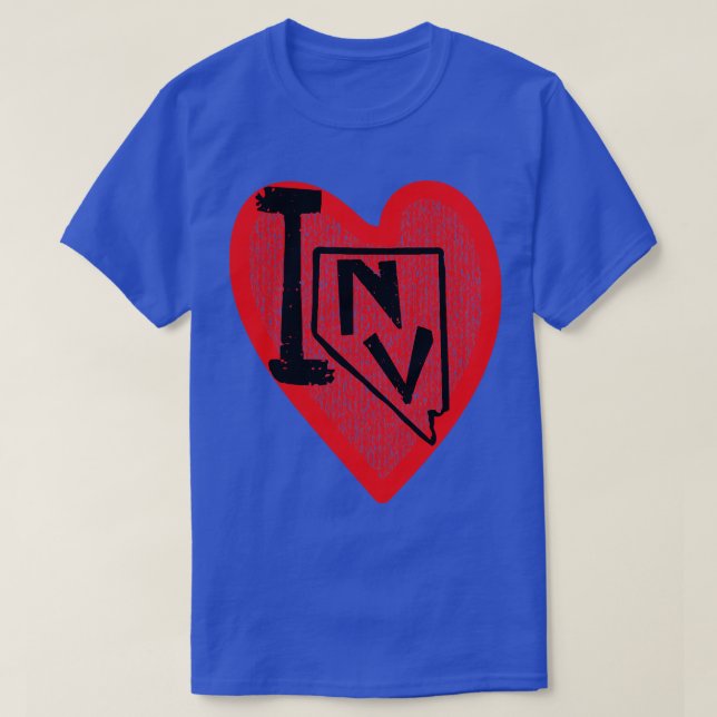 Camiseta Amo Nevada I Heart Nevada (Diseño del anverso)