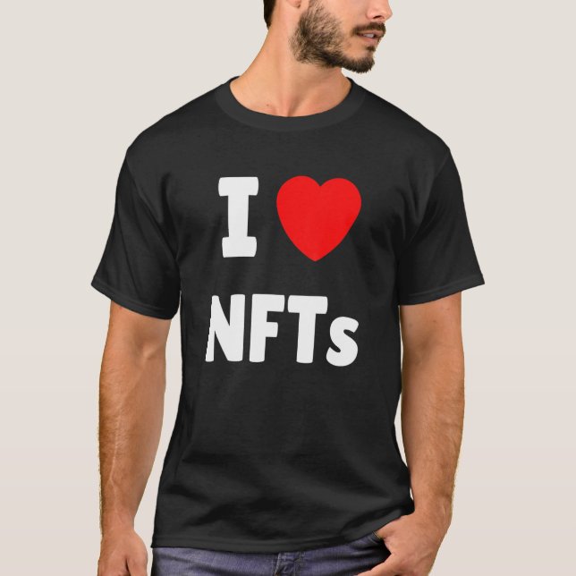 Camiseta Amo Nfts I Heart Nft Token No Fungible (Anverso)