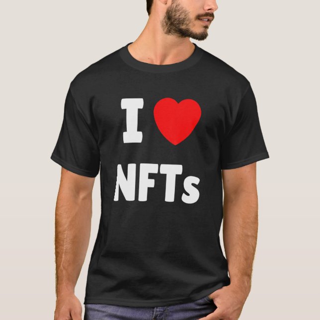 Camiseta Amo Nfts I Heart Nft Token No Fungible (Anverso)