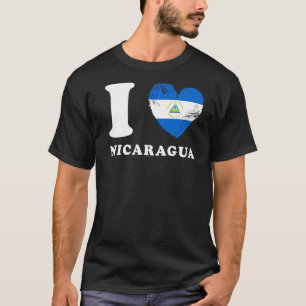 Camiseta Amo Nicaragua Bandera Corazón Nicaragua