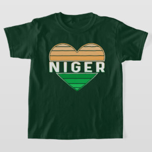 Camiseta Amo Níger, corazón nigerino