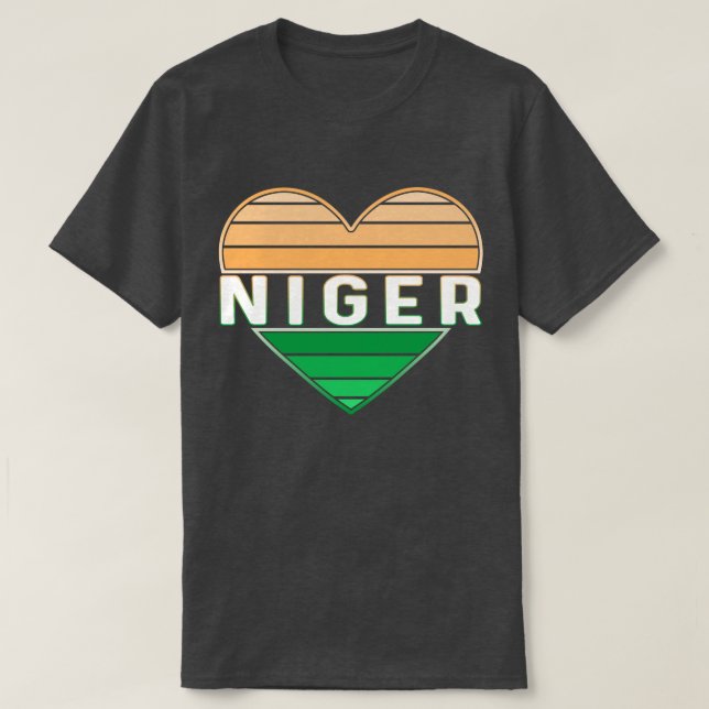 Camiseta Amo Níger, corazón nigerino (Diseño del anverso)