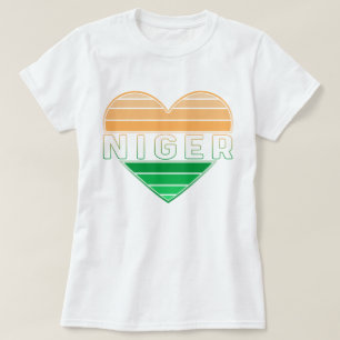 Camiseta Amo Níger, corazón nigerino