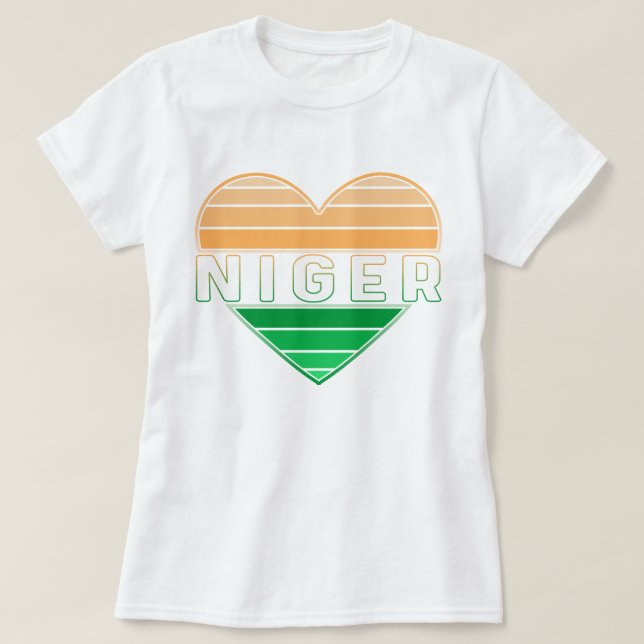 Camiseta Amo Níger, corazón nigerino (Diseño del anverso)