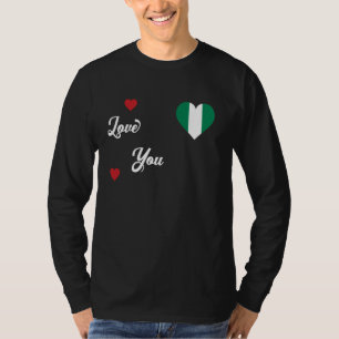 Camiseta Amo Nigeria con bandera nigeriana en un Níger card
