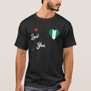Camiseta Amo Nigeria con bandera nigeriana en un Níger card