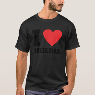 Camiseta Amo Nigeria Corazón Nigeria Familia Viaja Níger