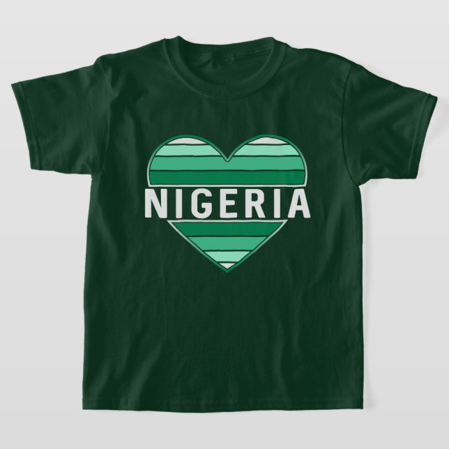 Camiseta Amo Nigeria, corazón nigeriano (Distribución)