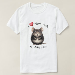 Camiseta Amo Nueva York y mi gato
