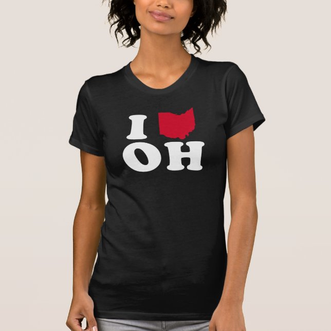 Camiseta AMO OHIO - OBRA CLÁSICA - el diseño del mapa - (Anverso)