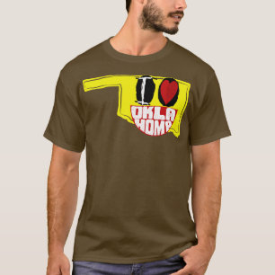 Camiseta Amo Oklahoma Cara Feliz Sonriente