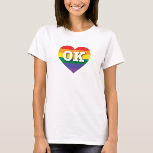 Camiseta Amo Oklahoma el corazón arcoiris