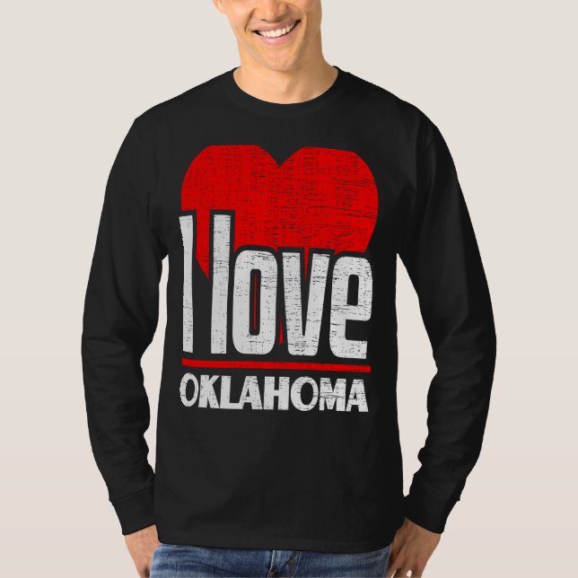 Camiseta Amo Oklahoma Mejor Estado Hogar Corazón Oklahoma (Anverso)