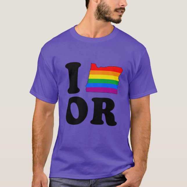 CAMISETA AMO OREGON GAY (Anverso)