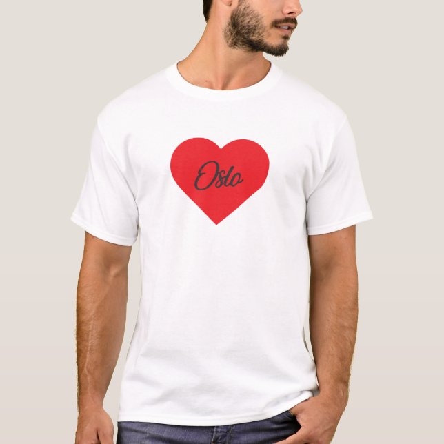 Camiseta Amo Oslo - Noruega (Anverso)