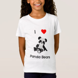 Camiseta Amo osos de panda