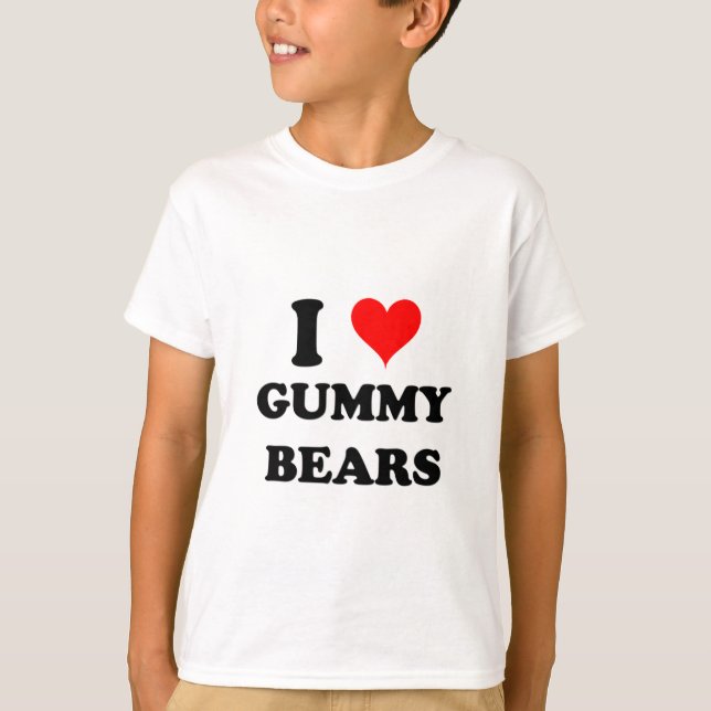 Camiseta Amo osos gomosos (Anverso)