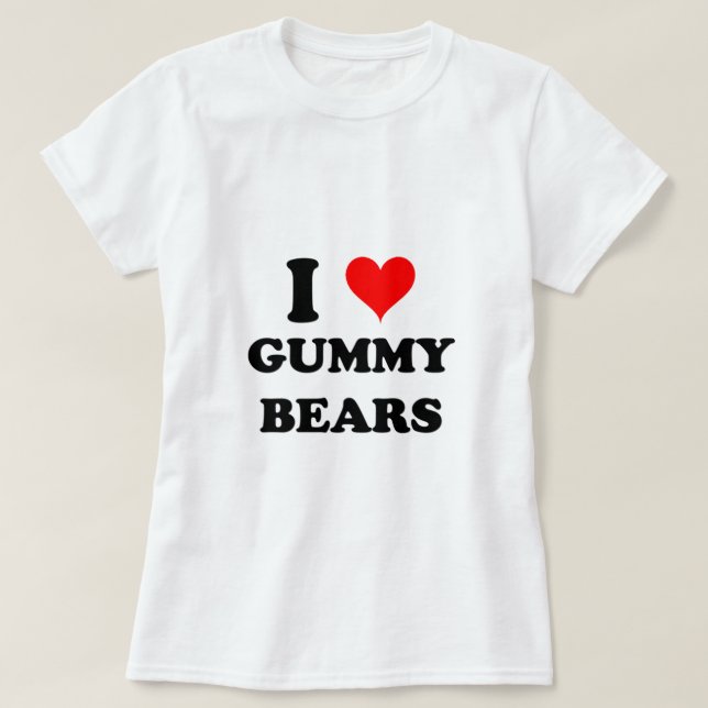 Camiseta Amo osos gomosos (Diseño del anverso)