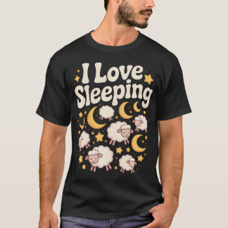 Camiseta Amo Ovejas Durmiendo Luna Estrellas
