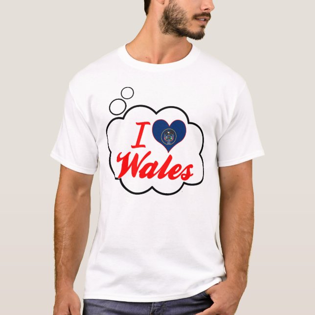 Camiseta Amo País de Gales, Utah (Anverso)