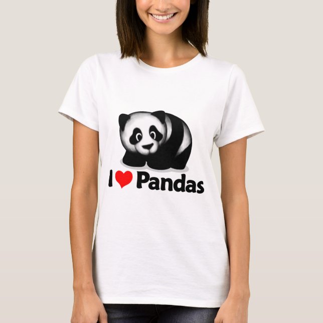 Camiseta Amo pandas (Anverso)
