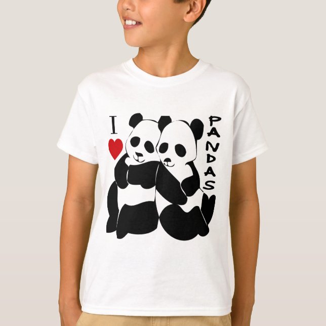 Camiseta Amo pandas (Anverso)