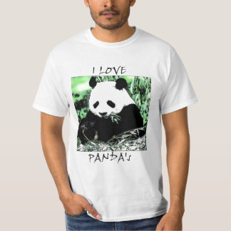 Camiseta amo pandas