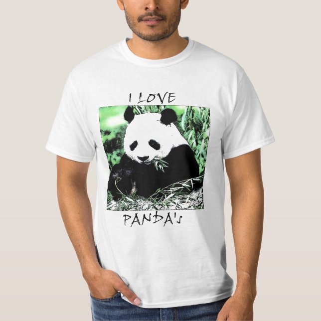 Camiseta amo pandas (Anverso)
