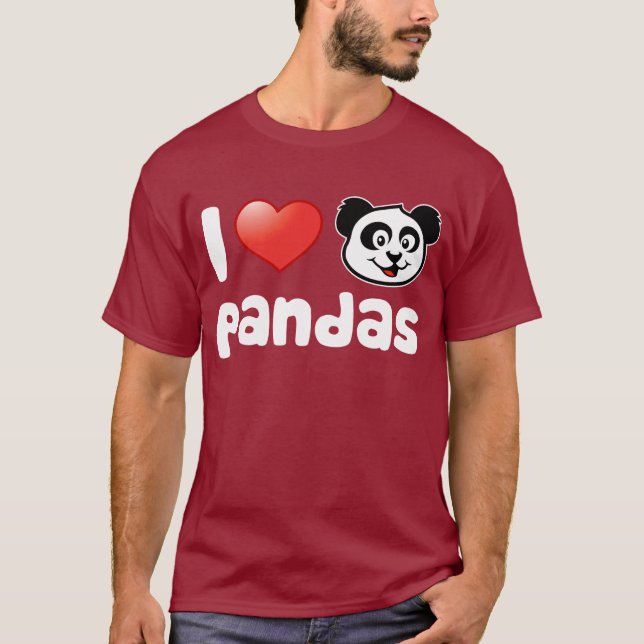 Camiseta Amo pandas (Anverso)