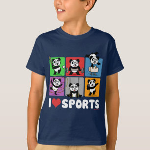 Camiseta Amo pandas de los deportes