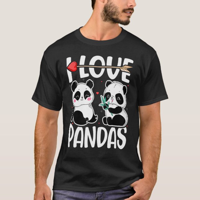 Camiseta Amo Pandas Panda Bear (Anverso)