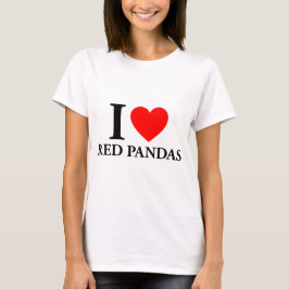 Camiseta Amo pandas rojas