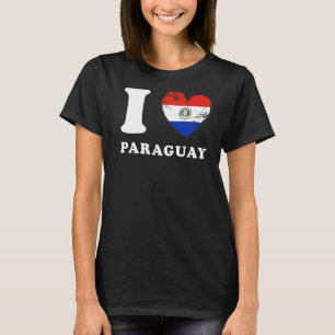 Camiseta Amo Paraguay Bandera del Corazón Paraguay