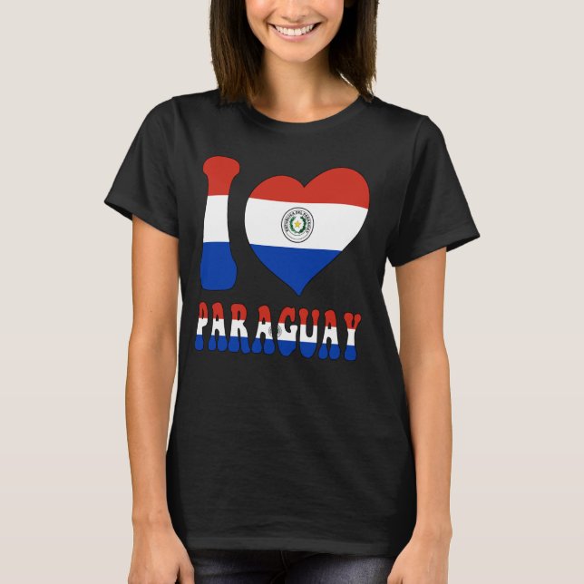 Camiseta Amo Paraguay Orgulloso De Ser La Bandera De Guay P (Anverso)