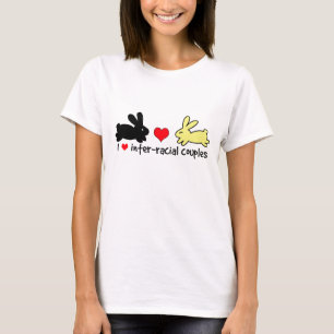 Camiseta Amo pares interraciales - amarillo y negro