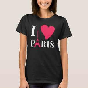 Camiseta Amo París Francia Torre Eiffel Amor Romance