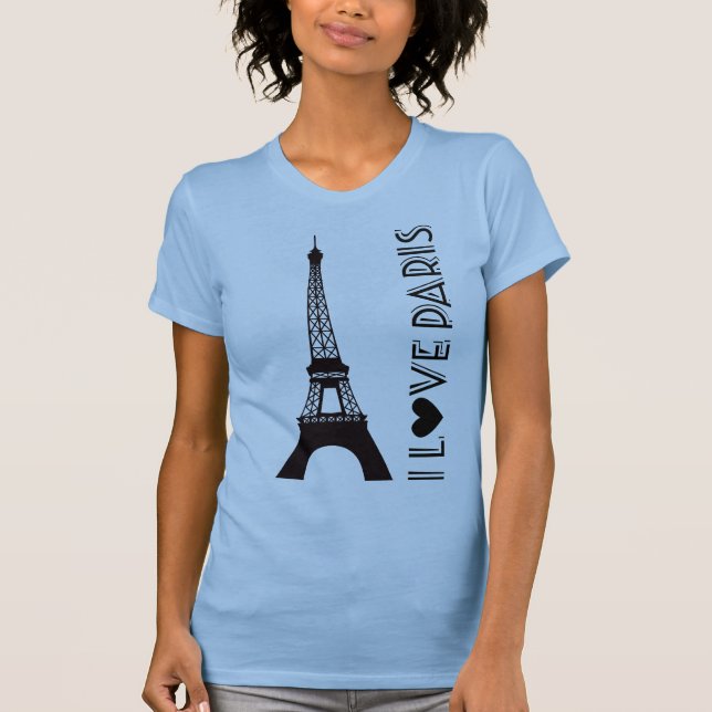 Camiseta Amo París | La Torre Eiffel (Anverso)