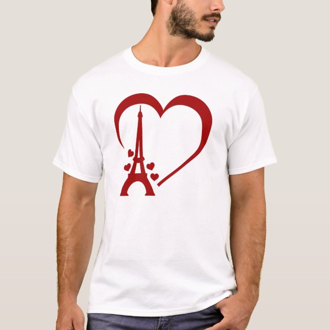 Camiseta Amo París, París romántico inspirado en los viajes (Anverso)