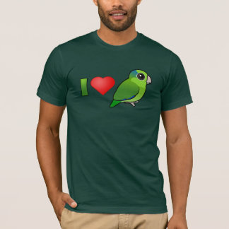 Camiseta Amo Parrotlets pacífico (el verde)